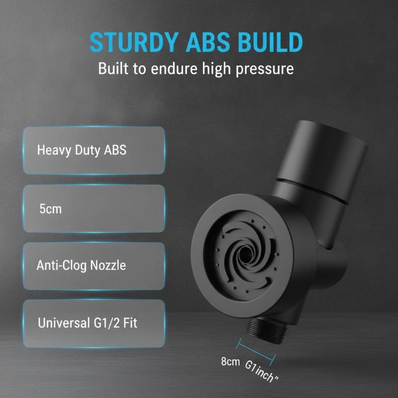 1Pcs High Pressure Handheld Water Flush Shower Head For Men Creative Personal Hygiene Rinse Sprayer Bathroom Bathing Tool