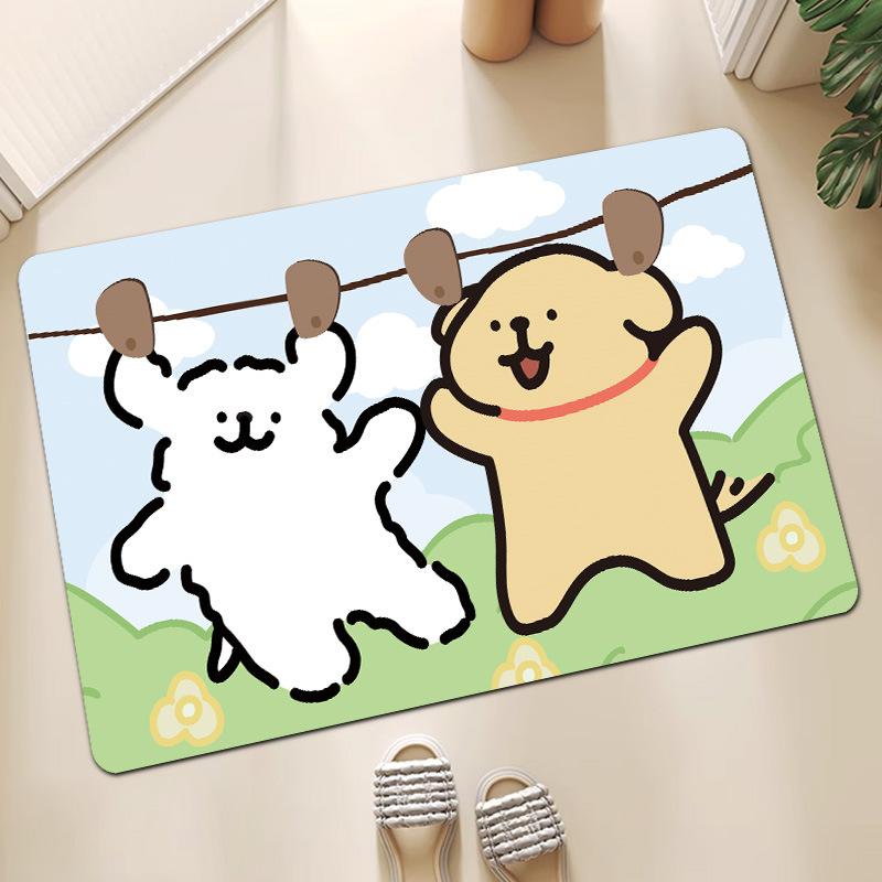 

Коврик Line Dog Cartoon Diatom Mud Mat Absorbent Dirty Bathroom Non-Slip Mat Bathroom Bathroom Bathroom Quick Drying Mat 40 * 60Cm