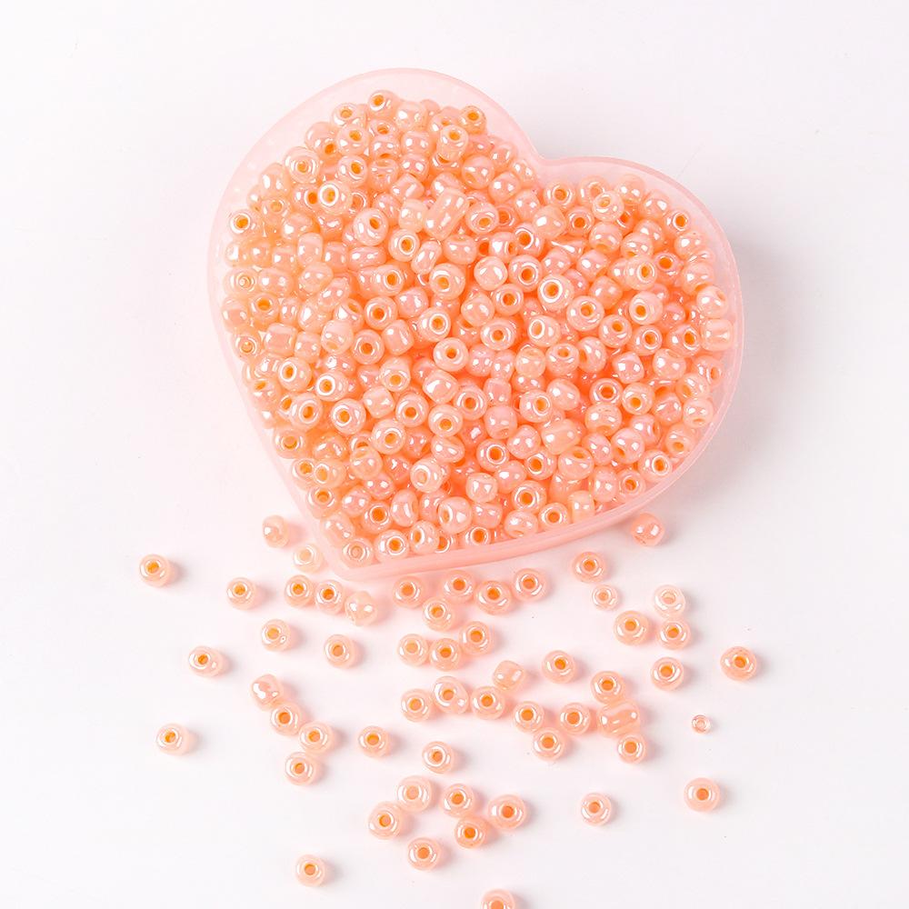 2/3/4 Mm Cream Ab Glass Rice Beads Round Beads Loose Beads Diy Bracelet Necklace Beaded Material Jewelry Accessories