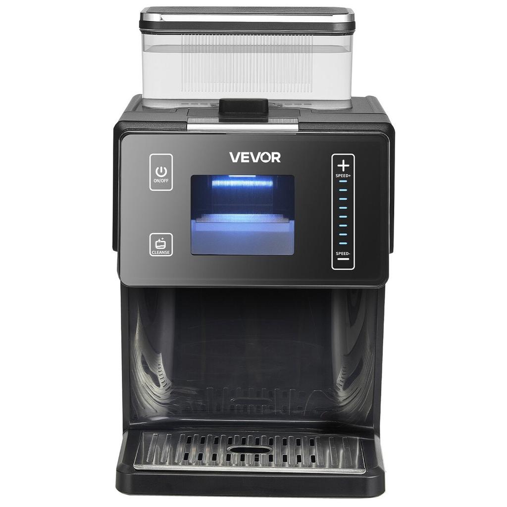 Snowflake Ice Machine, 20KG/24H Snowflake Ice Maker, Ice-Shaver Machine with Stainless Steel Blade, Electric Snow Cone Maker with 0.8L Tank, 60S Fast