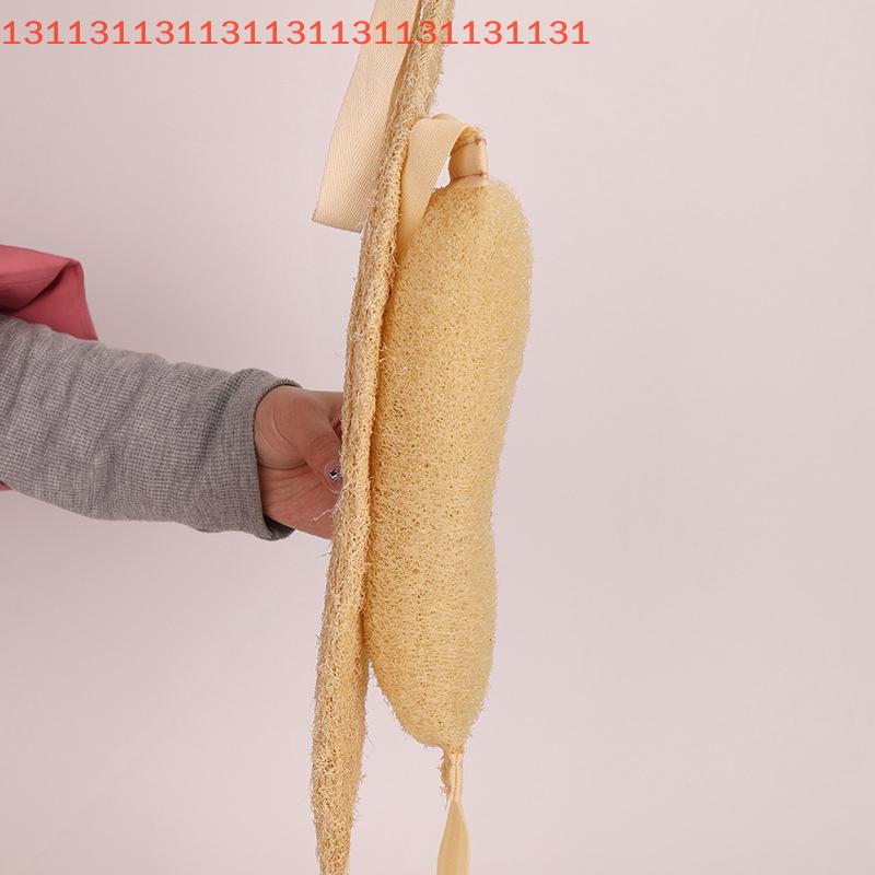 1 KS mäkká lufa exfoliačná kefa na umývanie tela s popruhom na chrbát do sprchy, kúpeľov, na masáž, nástroj na čistenie pokožky