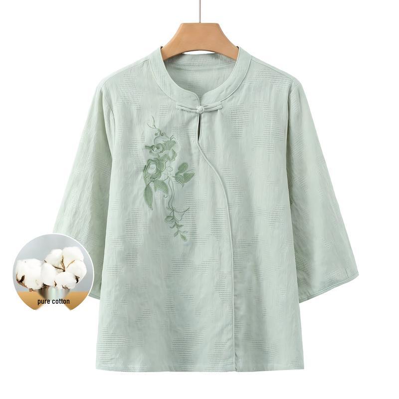 Datang Furen New Chinese Style Cotton Summer Top 2XL