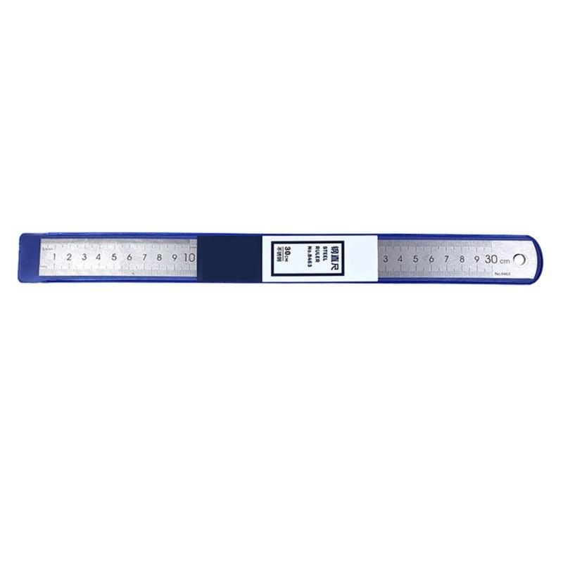 Stainless Steel Ruler Metal Ruler 15/20/30cm Straight Ruler Measuring Tool School Supplies for Engineering Teaching