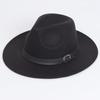 Soft Felt Jazz Cap Wide Brim British Style Felt Hat Vintage Classic Cowboy Hat  Dress Dance Party