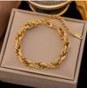 French Titanium Steel Heart Choker Necklace And Bracelet Set Sweet Peach Heart Tassel Design Women Jewelry