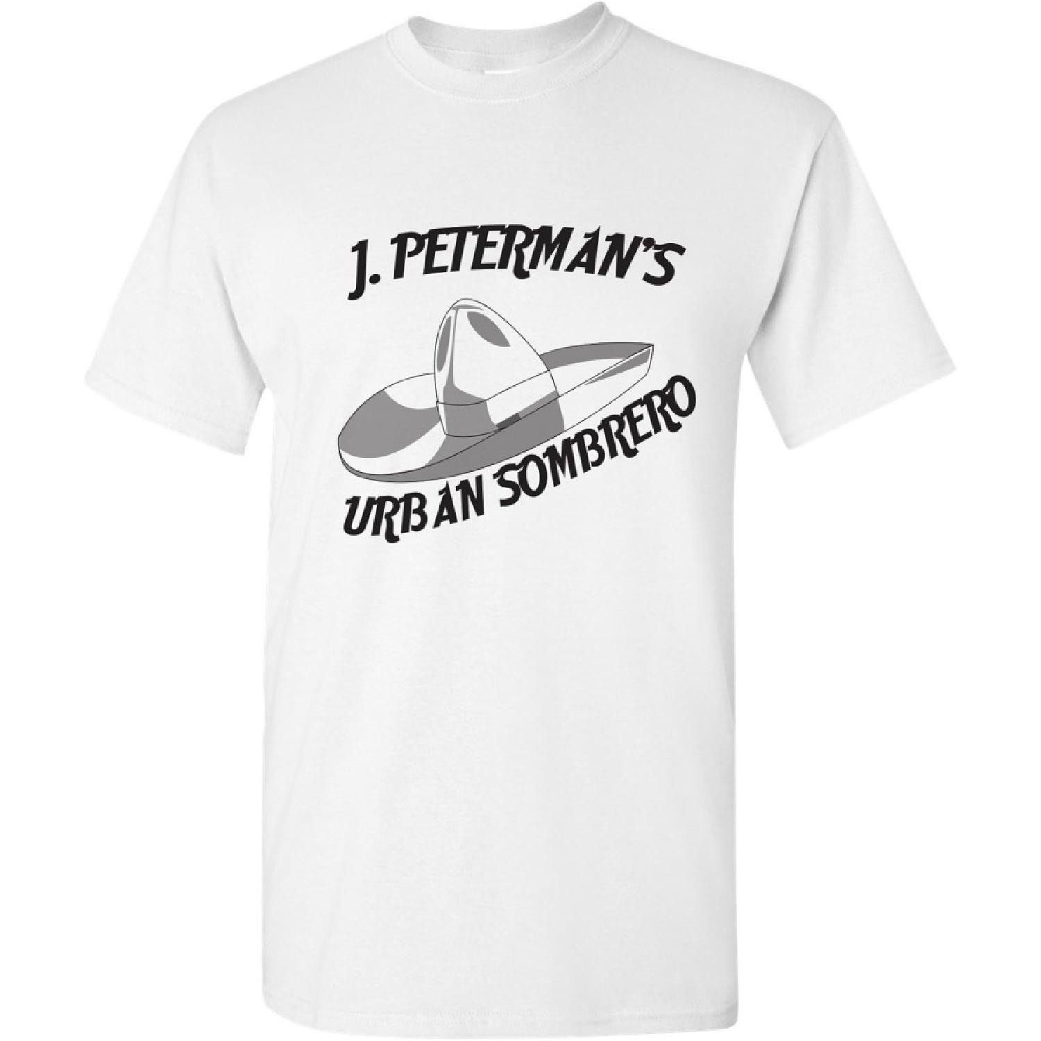 

J Peterman s Urban Sombrero - Funny Fashion Comedy TV Show T Shirt - Small - White XXXXXL білий