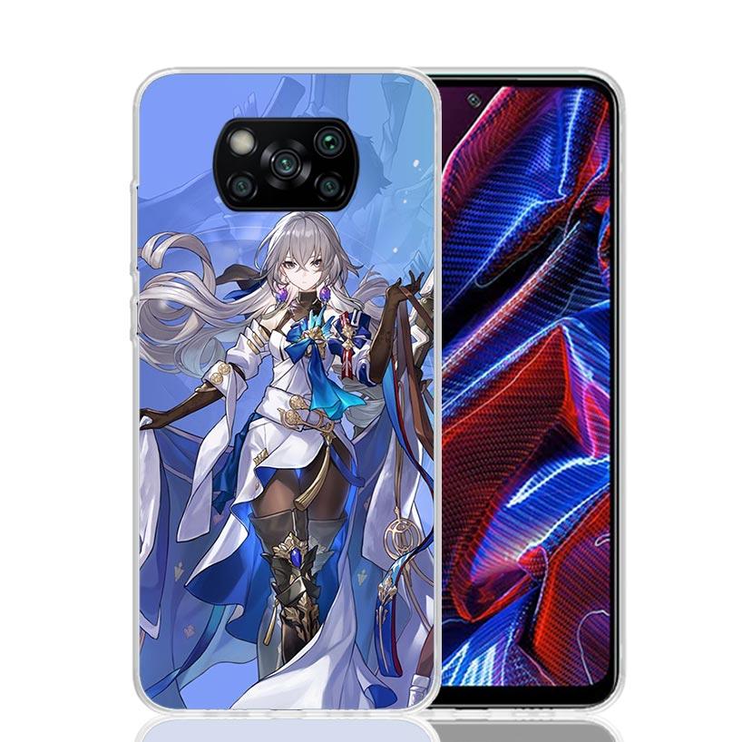 Honkai Star Rail Bronya Rand Phone Case For Xiaomi Poco X7 X6 X5 Pro F7 Ultra Redmi 15C 15 13 13C 12 12C 10 10A 10C 9 9A 9C 9T C