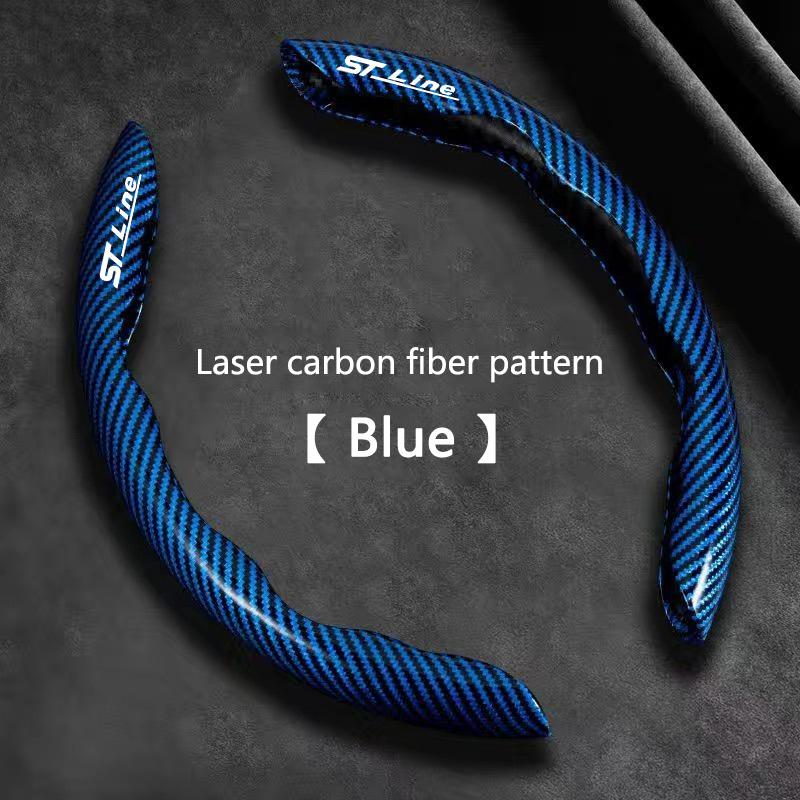 For Ford Focus Mustang GT SHELBY ST LINE STLINE Mondeo Carbon fiber Car Steering Wheel Cover New Anti-slip Protection Cushion
