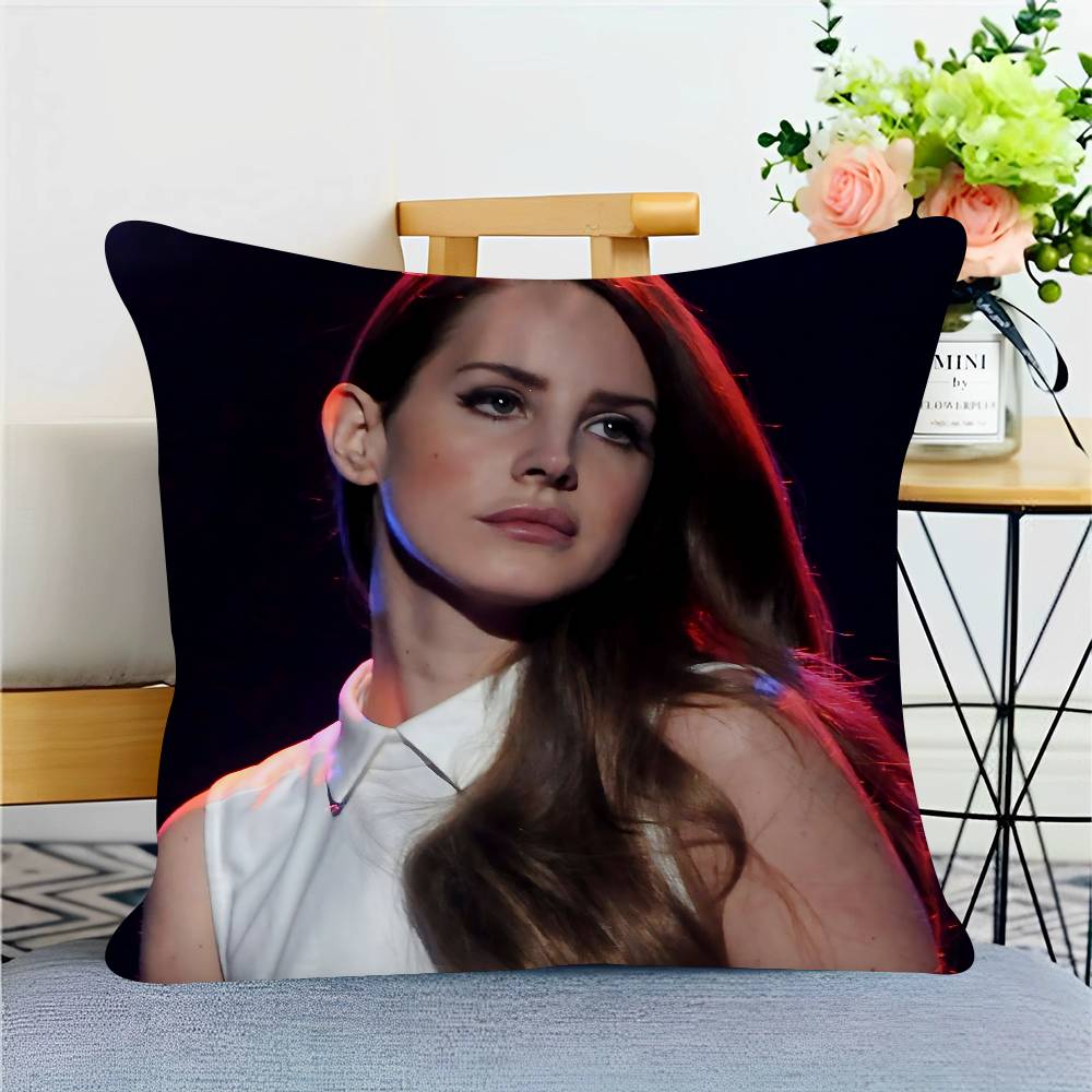 

Певица Л-Лана-Дель-Рей Офисная подушка Наволочка Подушка для автомобиля Чехол 45X45СМ Поясничная наволочка Наволочка для диванной подушки 16x16Inch