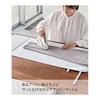 Yamazaki Jitsugyo 5683 Silicone Iron Mat with Iron Place, White, Approx. W109XD48XH1 (excluding handle) cm, Tower Tabletop, Easy Ironing Board