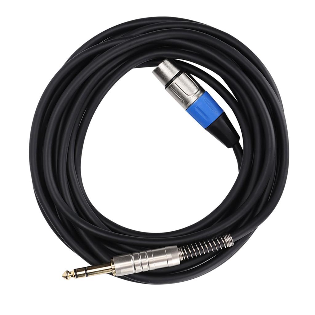 XLR Female To 6.35mm Cable Large 3‑Core Balanced Signal Interconnect Cable for Microphones Amplifier Speaker