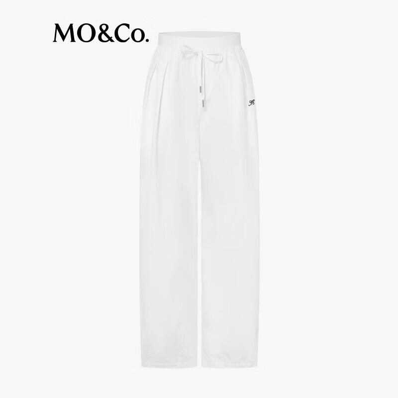 MO&Co. Leichte Sportliche High-Waist Straight-Leg Kordelzughose