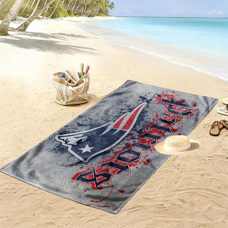 NE Patriots Print Beach Towel, Large Soft Quick Dry Towel for Beach Camping Swimming