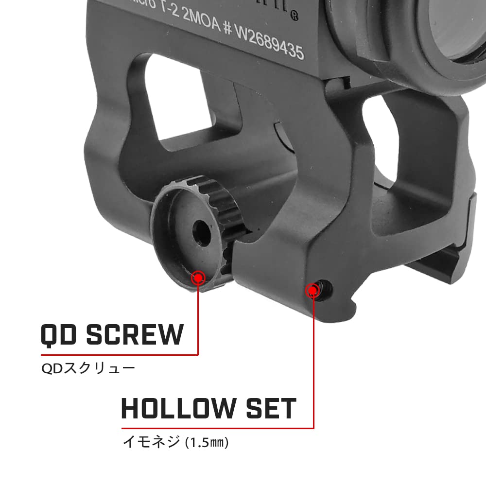 High-quality Evolution Gear Micro T2 Dot Sight with ScalarWorks Leap 1.93" Mount Replica Set with Lens Protector (T-2)