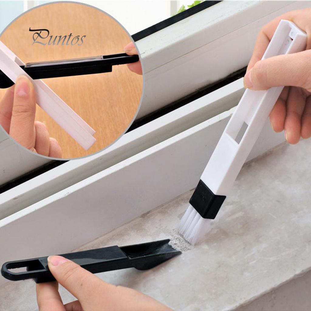 Keyboard Window Groove Cleaning Brush for Slits Slot Cleaning Tool with Dustpan