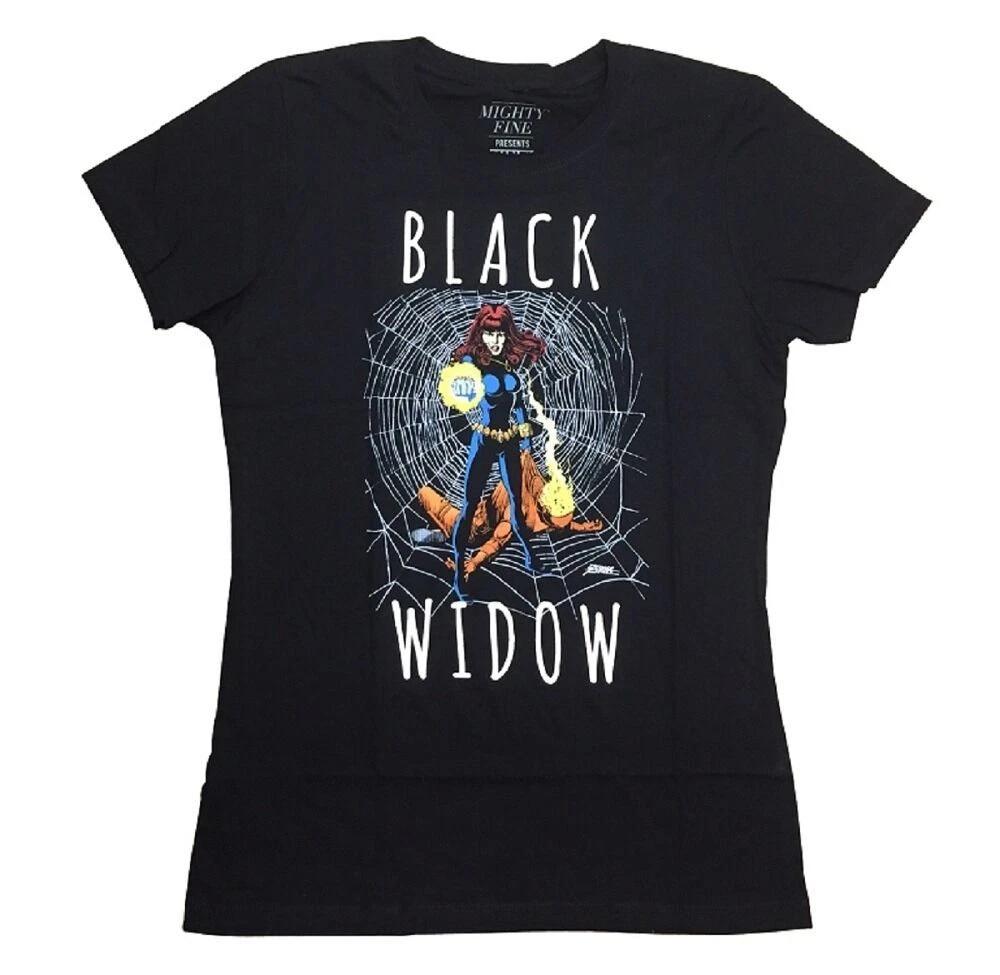 Black Widow Web Avengers Marvel Comics Junior T-Shirt XXXXL