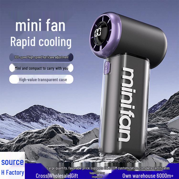 

2026 Powerful Handheld Mini Fan: Ultra-Long Battery, Strong Wind, Compact Size фиолетовый