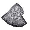 Arabic Pearl Chiffon Desert Hijab: Long Printed Silk Scarf & Sunscreen Headscarf