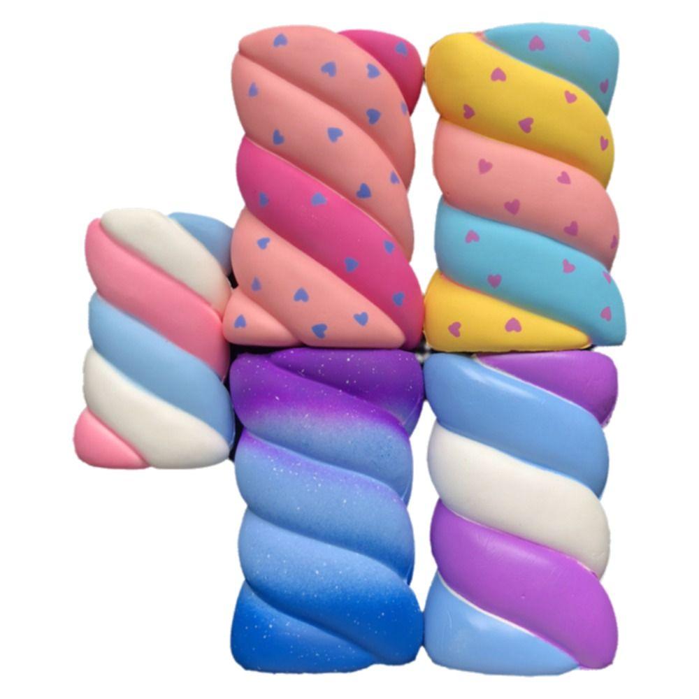 Cotton Candy Bread Squeeze Toy Soft Mochi Squish Foam Toy New Fidget Squeeze Toy  For Stress Relief