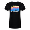 Love Moschino Damski Bawełniany Casualowy T-shirt z Warstwowym Logo
