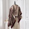 Letter Pashmina Shawl Warm Cashmere Scarf for Women Luxury Winter Thick Blanket Bufanda Female Wrap Bandana Echarpe Poncho
