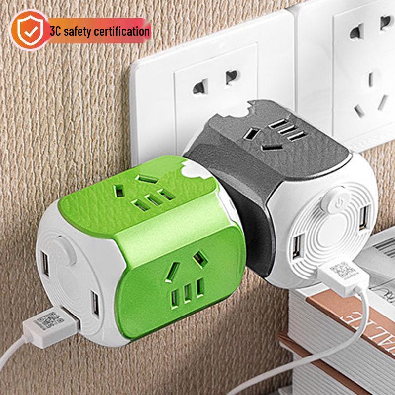 Szybka ładowarka USB kostka konwerter: Wielofunkcyjna Mini Listwa Zasilająca i Adapter Wtyczki