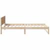 Natural Wooden Bed Frame with Headboard 90 X 190 Cm Solid Pine Wood