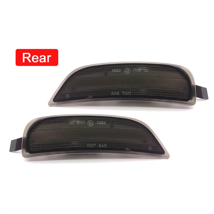 4Pcs Car Front Amber+Rear Red LED Side Marker Light For Mazda Miata Mx-5 2016-Up