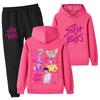 PB1217-2 Kids Boys Girls Kpop Mira Zoey Rumi Sajaboys Double-sided Print Long Sleeves Hoodie Pants Trousers Clothes Sets
