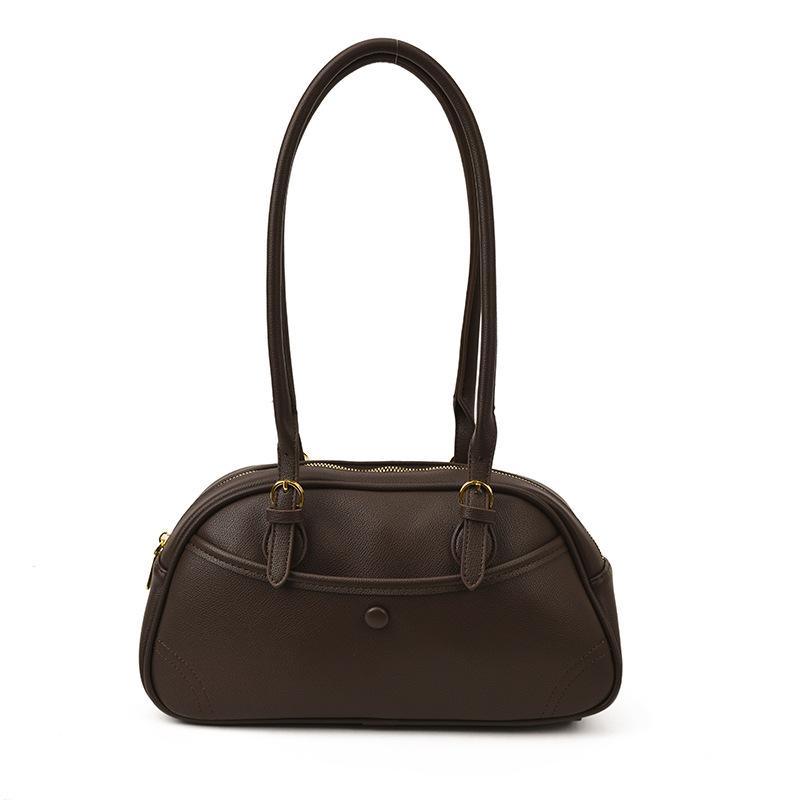 High-value retro commuter underarm bag 2025 autumn new bowling bag women's casual temperament shoulder bag