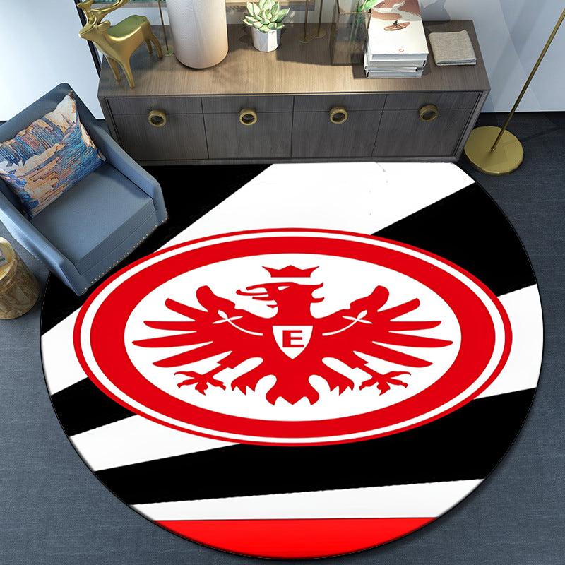 Eintracht Frankfurt Crest Round Rug for Livingroom,Bedroom, Palyroom, Chair Rug, Area rug, Circle Carpet, Fan Christmas gift