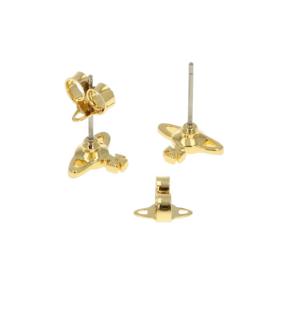 VIVIENNE WESTWOOD Nano Solitaire Brass Earrings Women's 62010037/02R774 [Used]