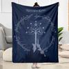 Lord Of The Rings Symbol Flannel Blanket-Soft and Suitable for Sofas,Beds,Offices,Travel,All Seasons,Great Gift for Holidays and Birthdays.