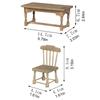 Simulation Wood Miniature Dining Table Chair for Dollhouses Decoration and Creative Dollhouses Scene Display Decoration