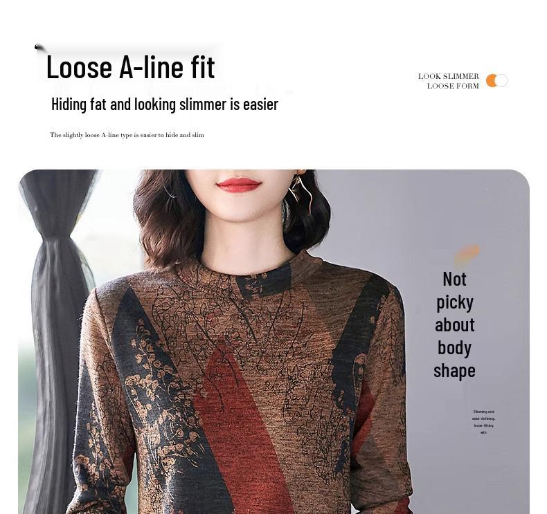 Women's Fleece-Lined Half-High Collar Long-Sleeve Top for Autumn/Winter 2026