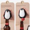 2Pcs Cute Penguin Bottle Opener, Push Down Beer Cap Remover with Magnet, One Touch Lever Tool for Soda Drinks, Kitchen Bar Gadget