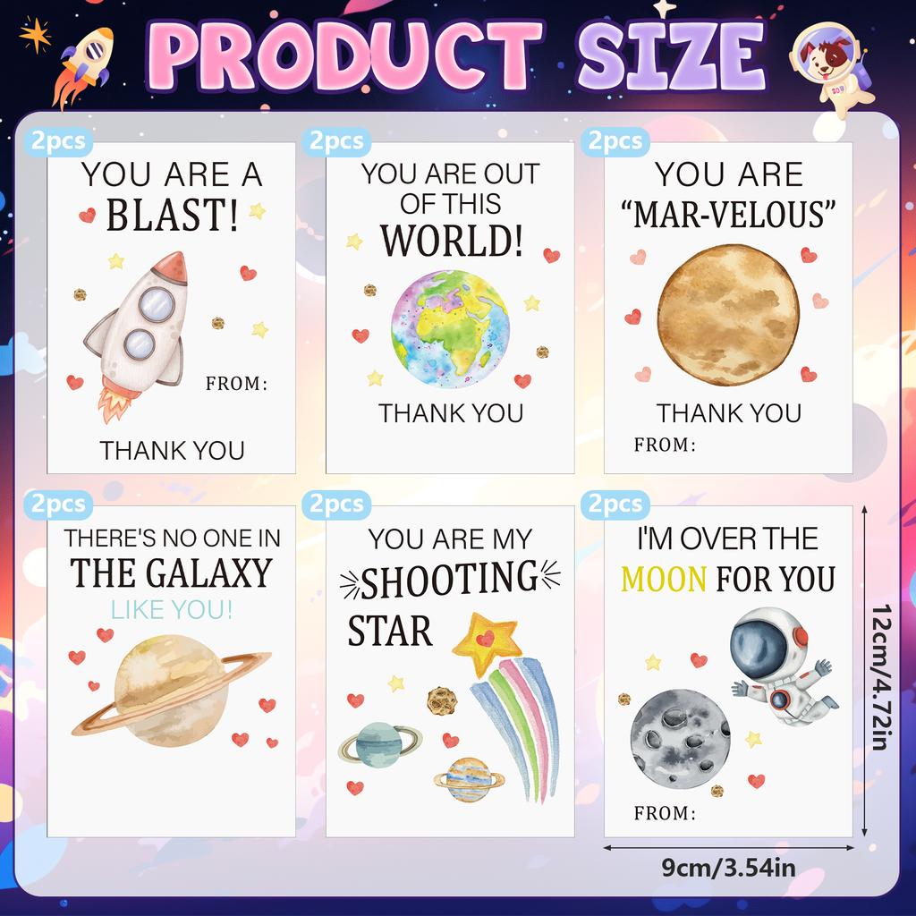 12 Pcs Astronaut Space Birthday Theme Party Favors Wooden Painting Crafts Kits Bulk With Game Cards Paint Brushes Decorations Fo