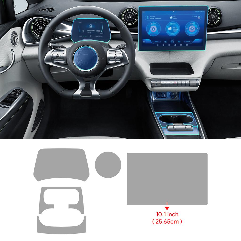 Car Interior TPU Protector Anti-scratch Film For BYD Dolphin EV 22-25 Auto Protective Transparent Anti-tear Stickers Accessories.