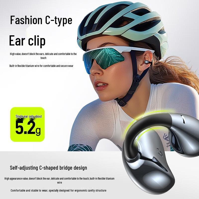Lanston Clip-On Open-Ear Sport Bluetooth Earbuds