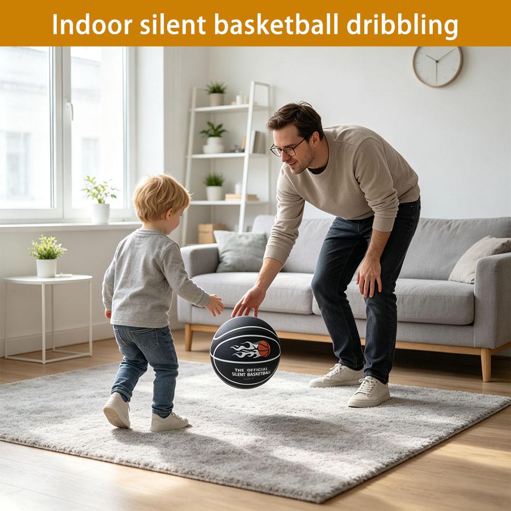High Elasticity Silent Bouncing Basketball Low Decibel Elastic Practice Ball  Kids Gift