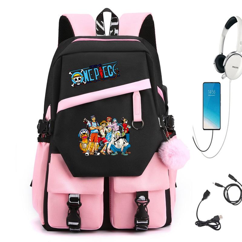 One Piece Luffy printed large-capacity student travel backpack 7532 KTB