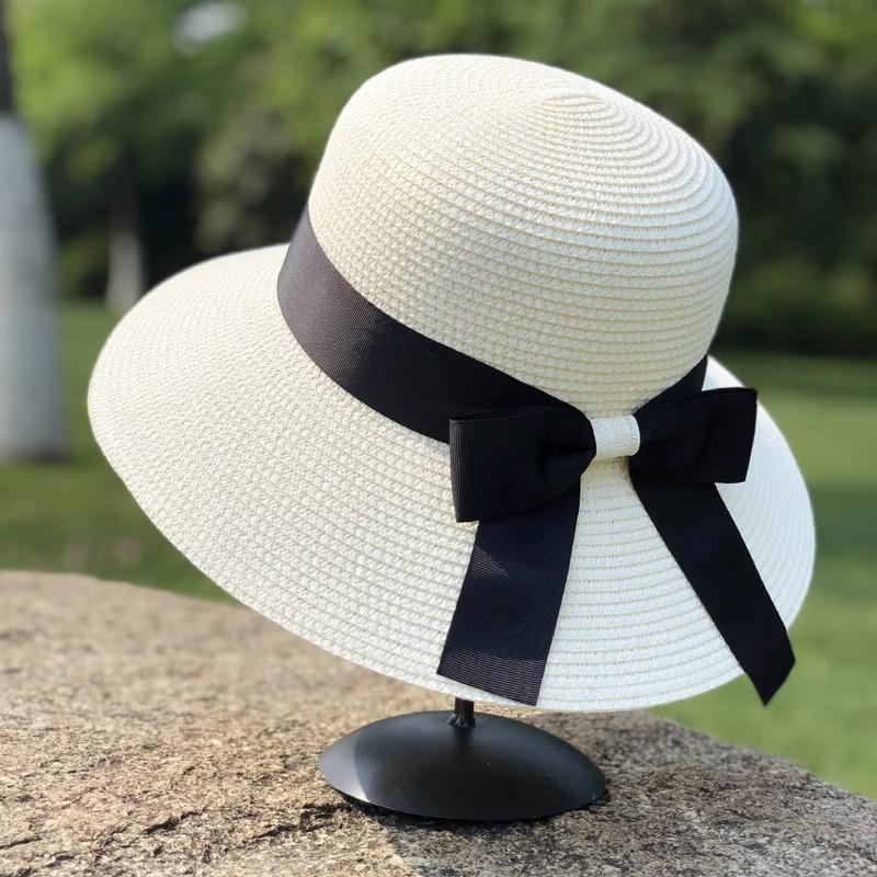 Straw Hat Women's Summer Sunscreen Face Cover Sun Hat Women's Seaside Vacation Fisherman's Sun Hat Versatile Beach Hat Children