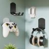 No Drill Headphone Hanger for Wall Mount Storage, Adhesive ABS Holder for Over Ear Headphones in Dorm and Office Areas