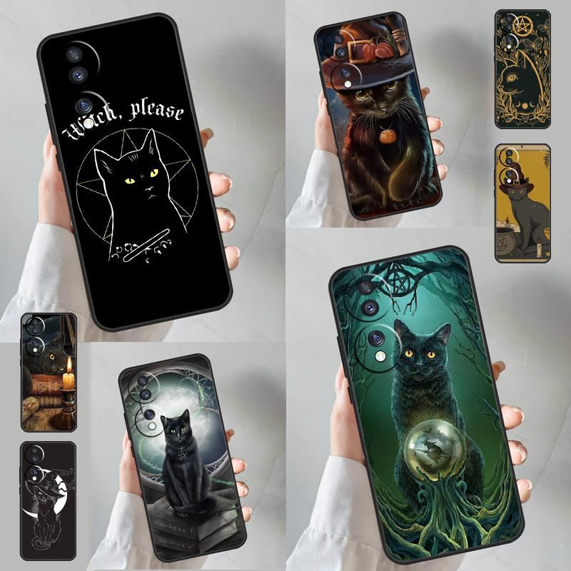 Witch Cat Phone Case For Honor X8b X9b X8 X9 X6a X7a X8a X9a Honor Magic 6 Pro 5 Lite 50 70 90 Cover
