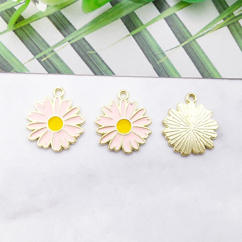 Alloy Flower Petal Jewelry Accessories: DIY Earrings, Phone Chain, Oil Drip Pendant