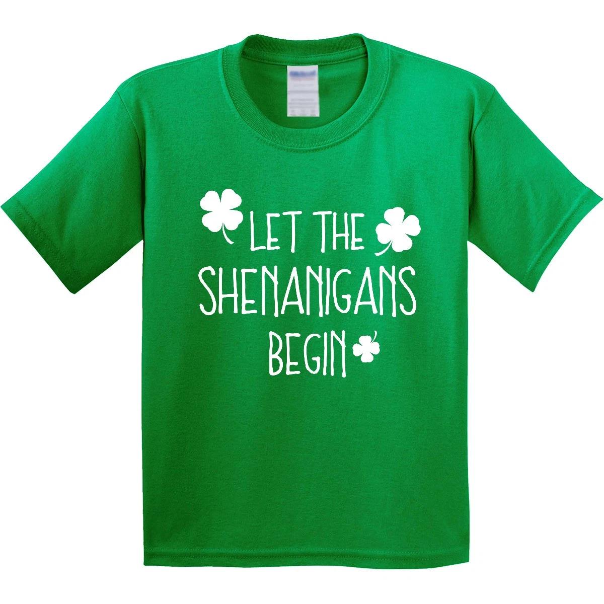 Inktastic Let The Shenanigans Begin Youth T-Shirt Patricks Shamrock Cute Irish 110