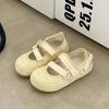High-value thick-soled sports bag head sandals women's new summer little white shoes with skirts Velcro single shoes