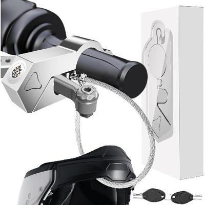 Motorcycle Handlebar Lock Grip, 2 In 1 Function with Handlebar Lock & Helmet Lock, Heavy Duty Anti-Theft Locking Device, Ultimate Security