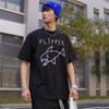 Kurzarm-T-Shirt im Rock-Stil für Damen und Herren, bequeme, lockere Passform, weißes Design