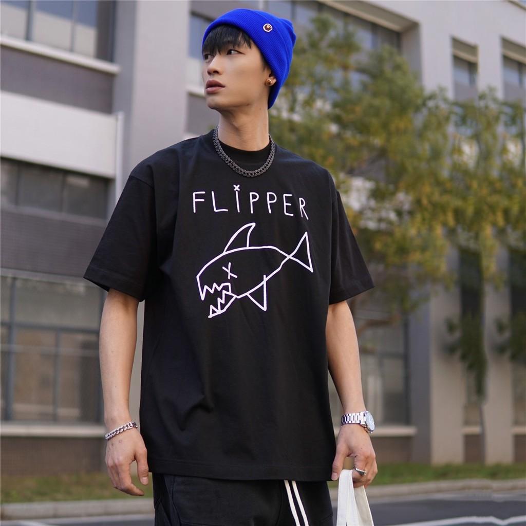 Kurzarm-T-Shirt im Rock-Stil für Damen und Herren, bequeme, lockere Passform, weißes Design